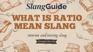 What does ratio mean slang